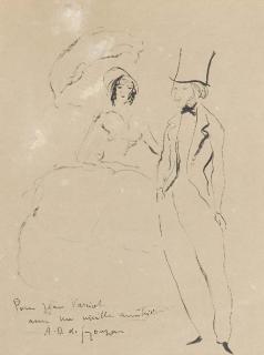 André Dunoyer De Segonzac - Couple se promenant