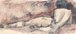 André Dunoyer de Segonzac - Femme nue allongée