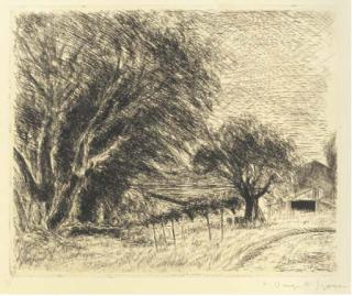 Andre Dunoyer de Segonzac - La Ferme A L\'Aire Au Matin