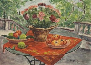 Andre Dunoyer De Segonzac - Le panier fleuri