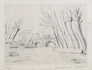 Andre Dunoyer De Segonzac - Le pont Saint-Louis; and five companion prints