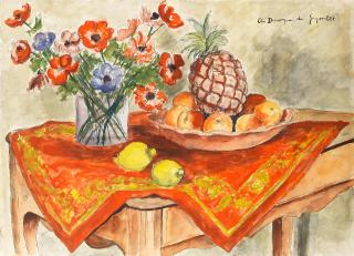 André Dunoyer De Segonzac - Nature morte avec un ananas