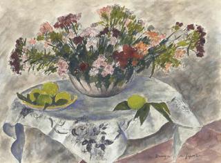 Andre Dunoyer de Segonzac - Nature Morte Avec Vase de Fleurs