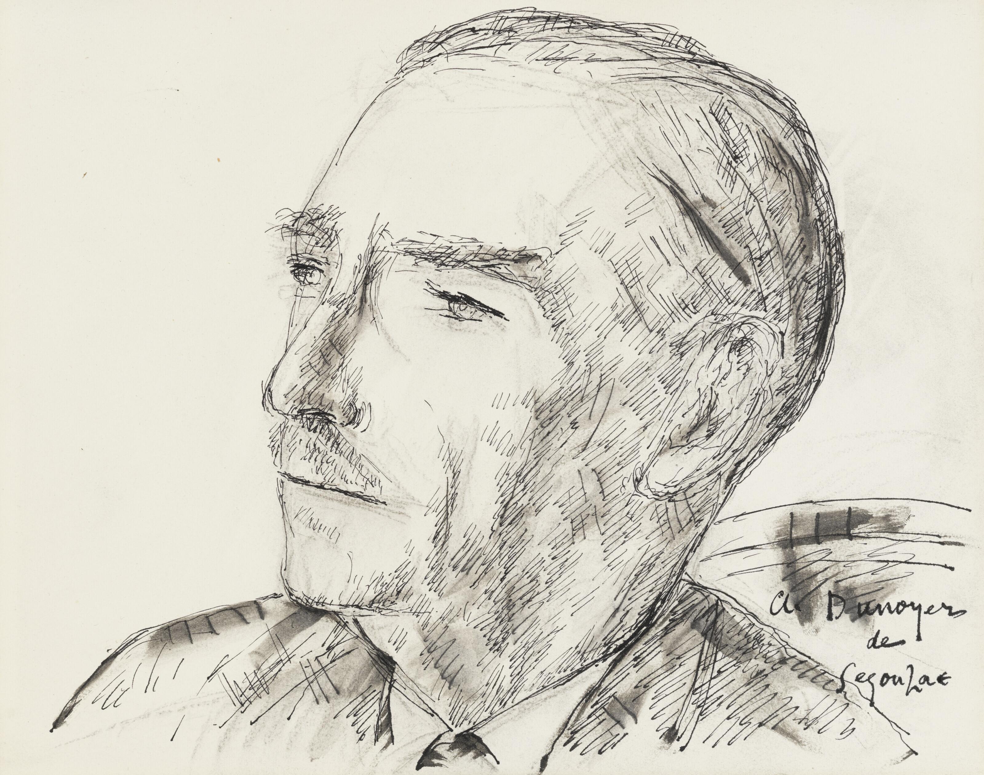 André Dunoyer De Segonzac - Portrait Du Comte D\'Avon