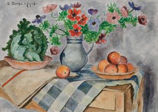 Andre Dunoyer de Segonzac - Vase d\'anémones