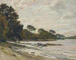 André Eugène Dauchez - On the wooded shore