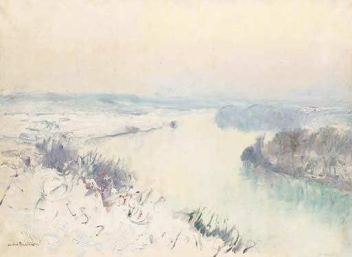 Andre Georges Alfred Barbier - Paysage Enneigé