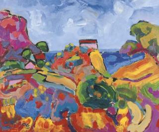 André Giroux - Paysage fauve en Provence