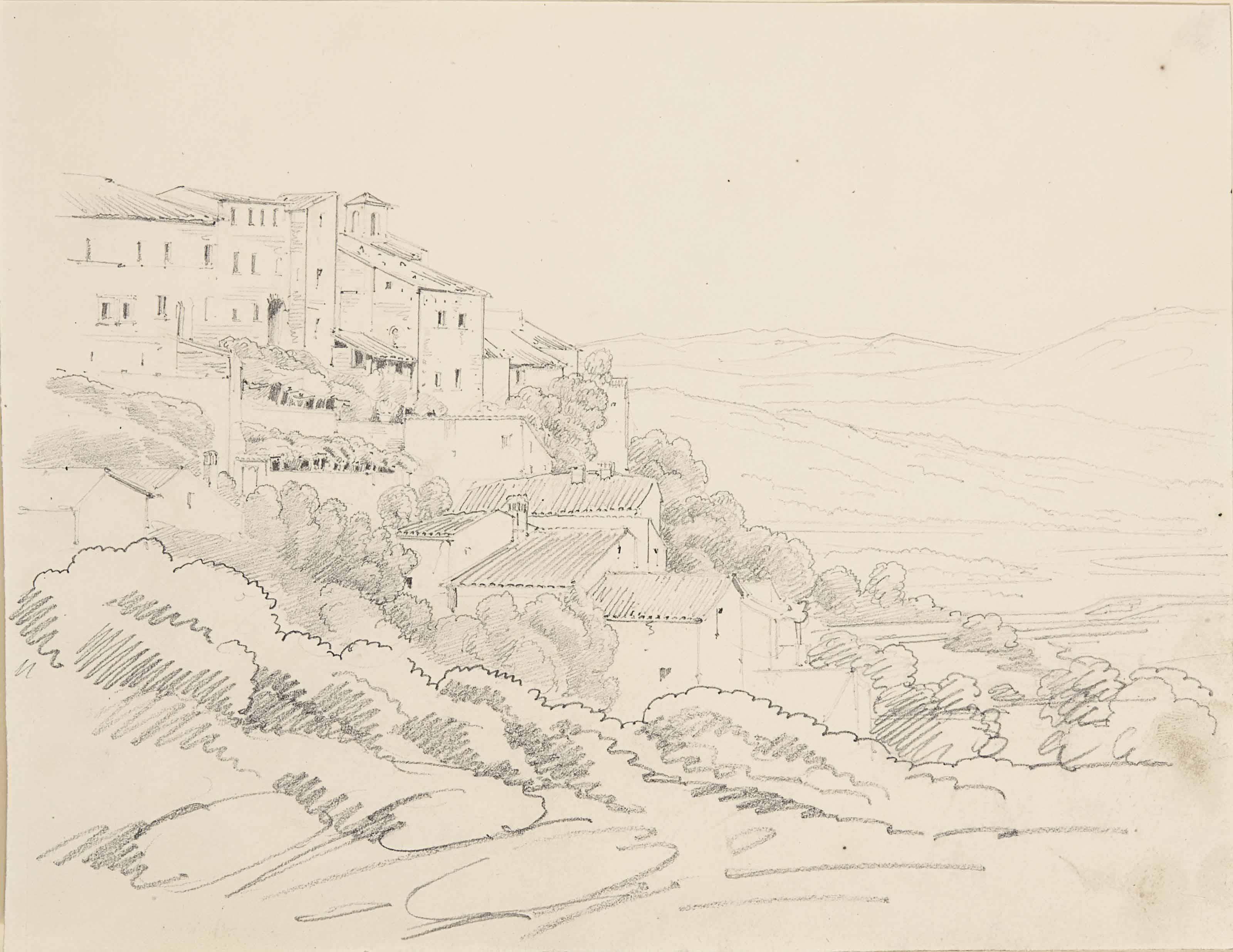 André Giroux - Un village de montagne prè  s de Rome