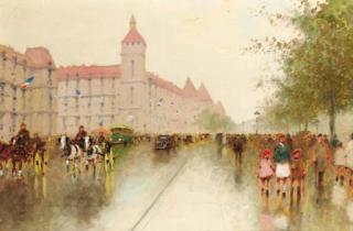 André Gisson - A Parisian Boulevard