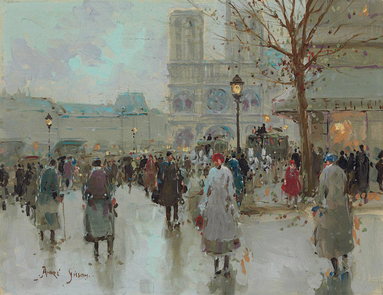 Andre Gisson - Boulevard près de Notre Dame