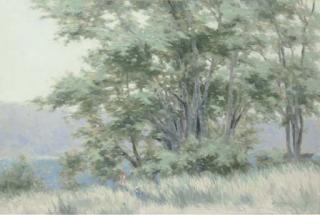 Andre Gisson - Femme Et Enfant Dans Le Jardin