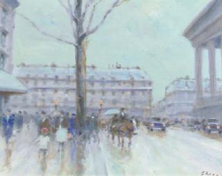 André Gisson - Rain Drenched Streets, Paris