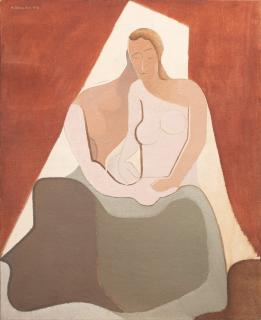 André Gustave Beaudin - Deux personnages assis