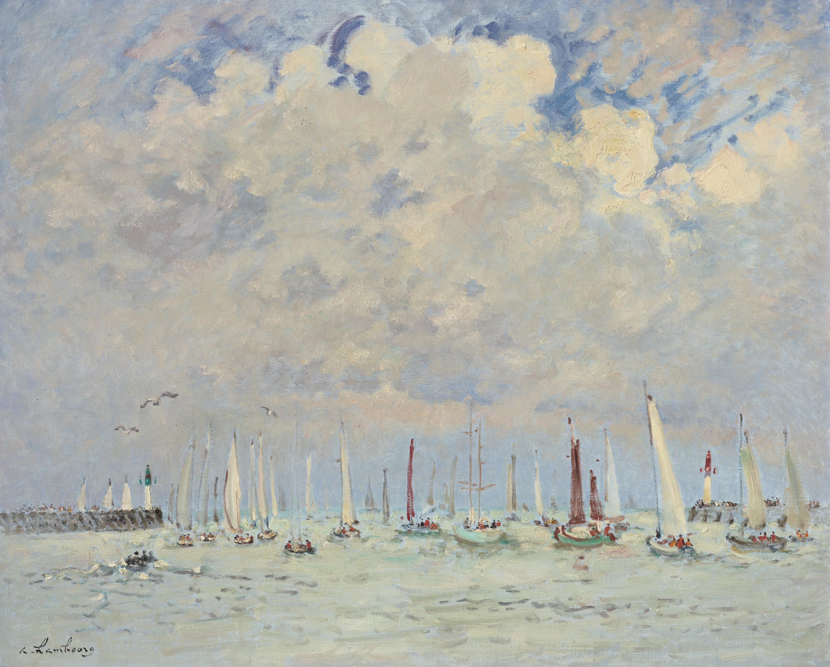 Andre Hambourg - A Deauville en août, Temps couvert