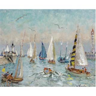 André Hambourg - Beau Temps Pour L\'École De Voile, Deauville