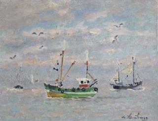 Andre Hambourg - Chalutiers au large de Trouville