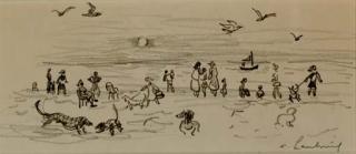 André Hambourg - Fin de Jour Sur le Plage; and À Trouville