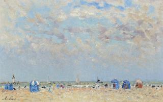 André Hambourg - La plage, par beau temps, Trouville