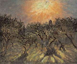 Andre Hambourg - L\'après midi les oliviers de Van Gogh, en Septembre à St. Remy de Provence