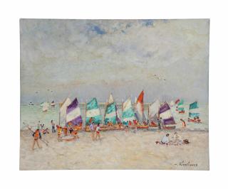 André Hambourg - Le Matin, L\'Ecole de Voile, á Deauville