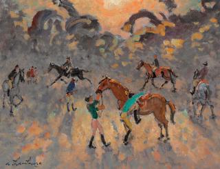 Andre Hambourg - Les chevaux à contre jour