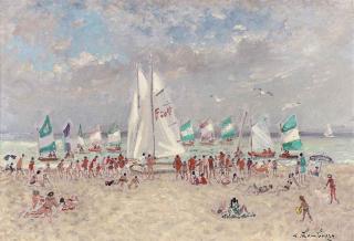 André Hambourg - L\'heure de l\'école de voile à Deauville
