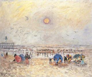 André Hambourg - Soleil, marée basse à Trouville