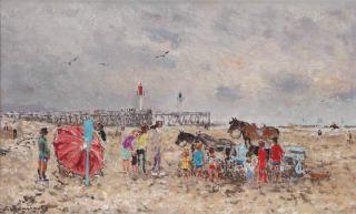 André Hambourg - Sur La Plage, Temps Calme, Trouville