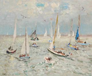 André Hambourg - Temps doux pour les yachts, Deauville