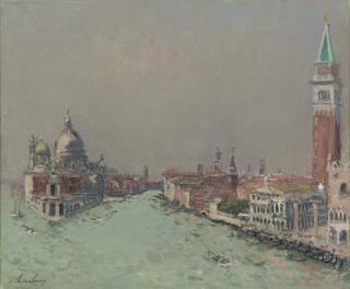 André Hambourg - Venise: Le Bassin San Marco