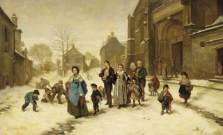 André Henri Dargelas - Leaving mass