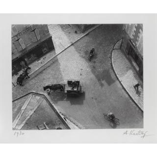 André Kertész - Carrefour, Blois, 1930Silver Print, Flush-Mounted On Card. Signed And Dated In Pencil Below The Image. Printed Later. Framed.