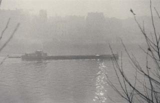 André Kertész - Péniche in the Fog, Paris, 1929
