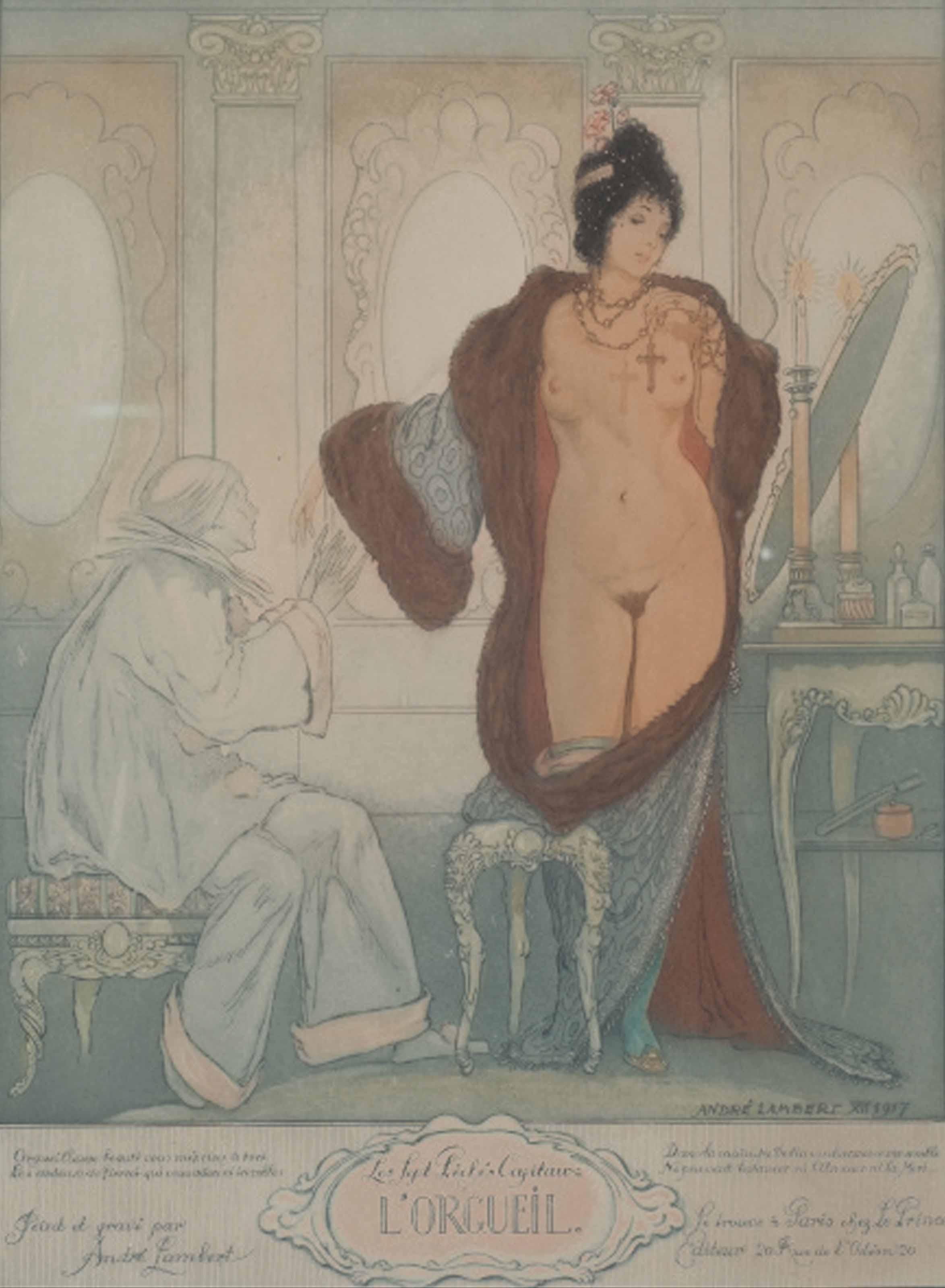 Andre Lambert - L\'Orgueil, La Colère, L\'Envie, La Gourmandise, L\'Avarice, La Paresse, La Luxure (Planches Issues Des Sept Péchés Capitaux).