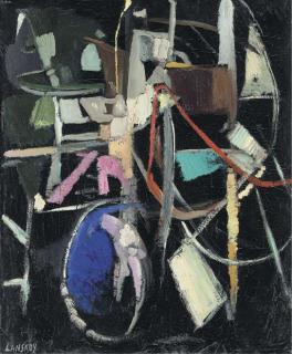 André Lanskoy - Composition fond noir