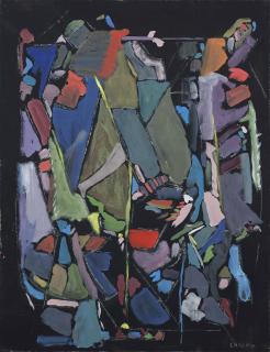 André Lanskoy - Composition sur fond noir II