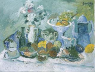 André Lanskoy - Nature morte aux fleurs et aux fruits