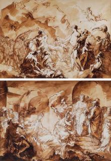 André Le Brun - Vénus dans la forge de Vulcain; et La résurrection de Lazare