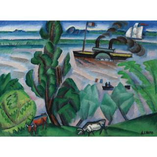 André Lhote - Bord De La Garonne Un Dimanche