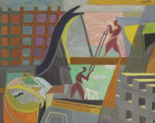 Andre Lhote - Construction D’Une Felouque Au Port D’Alexandrie