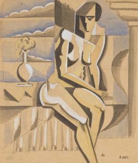 Andre Lhote - Femme nue assise