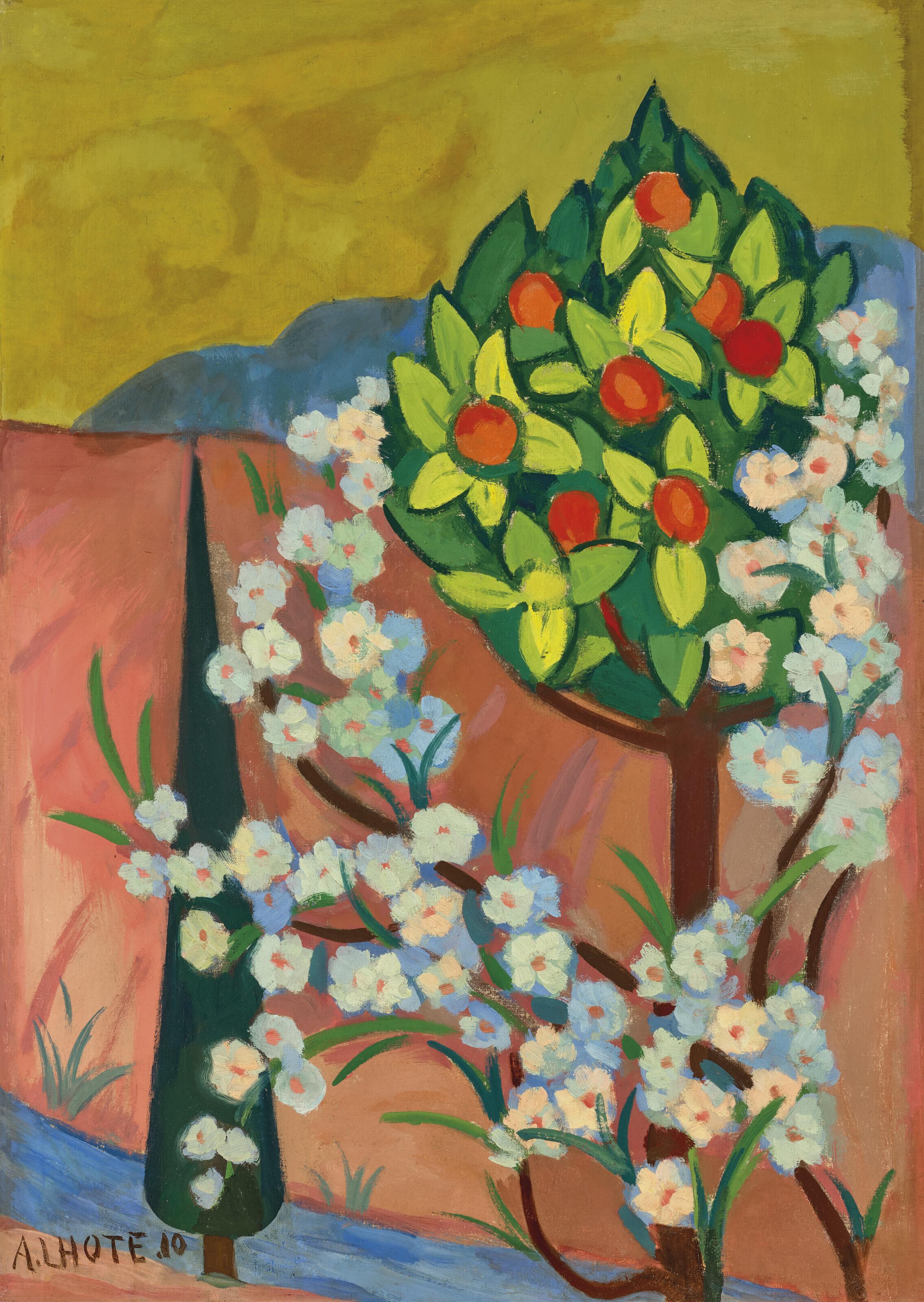 André Lhote - Oranger et cyprès