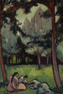 André Lhote - Repos dans la clairière, or Femmes sous bois