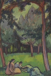 Andre Lhote - Repos dans la clairière  ou  Femmes sous bois