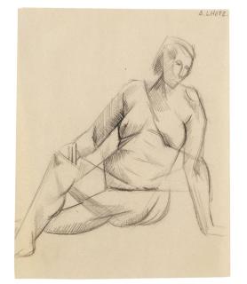 André Lhote - Sitzender weiblicher Akt mit aufgestütztem Arm