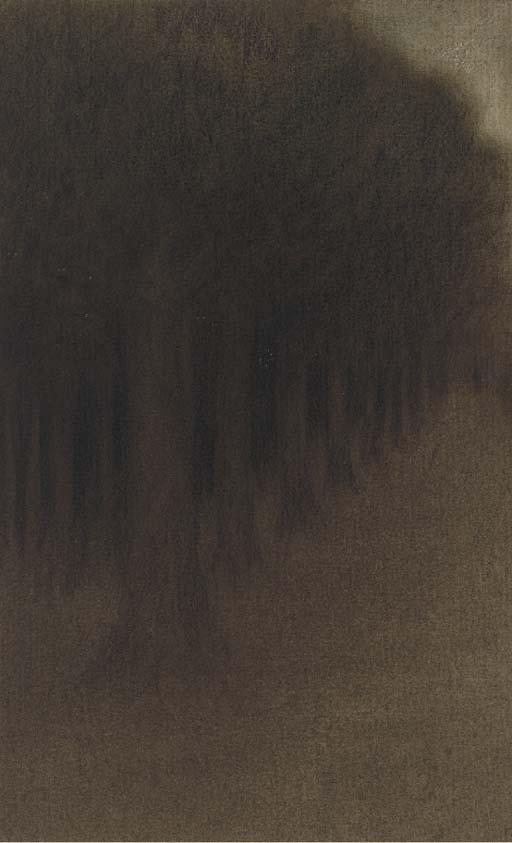 André-Louis-Armand Rassenfosse - Le Tzar Et Les Grands Ducs: Une Allée de Nuit, Une Figure Dans Le Fond