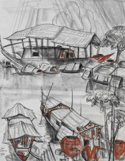 Andre Maire - Pêcheurs dans les mers d\'asie