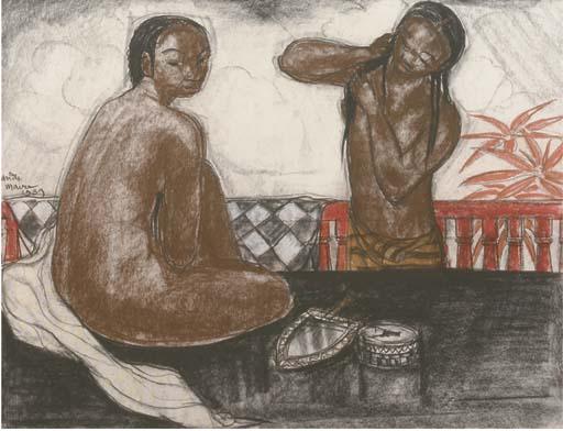 André Maire - Two girls from Madagascar