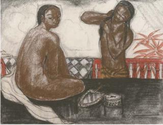 André Maire - Two girls from Madagascar
